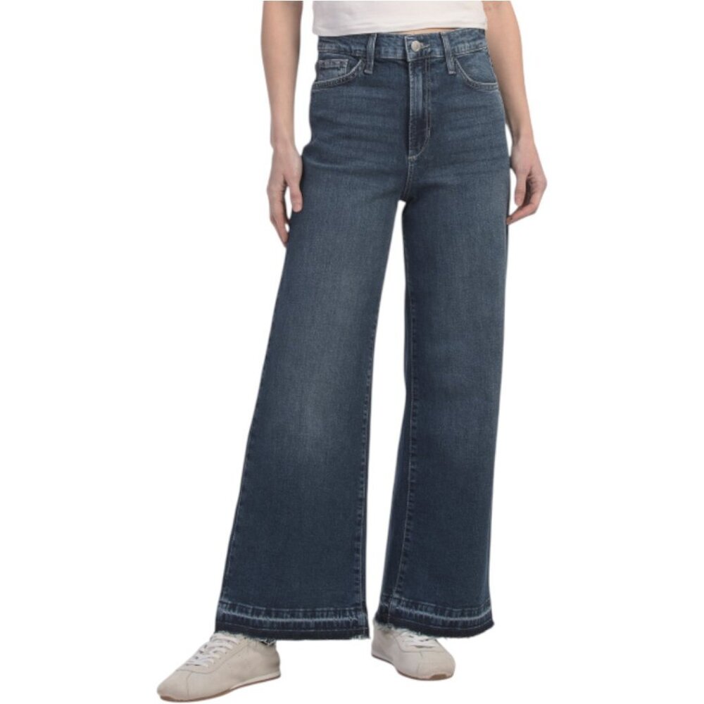 JOE'S Wide Leg Ankle Jeans With Released Hem
